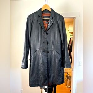 WILSON LEATHER ✨ black blazer jacket coat size smalll